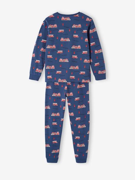 Pack de pijama + pijama con short bomberos para niño azul océano 