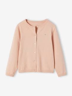 Niña-Jerséis, chaquetas de punto, sudaderas-Chaqueta Basics de punto fino para niña