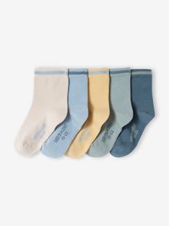 Pack de 7 pares de calcetines medianos para niña albaricoque - Vertbaudet