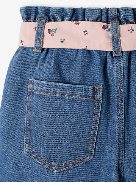 Bermudas vaqueras estilo 'paperbag' para niña stone 