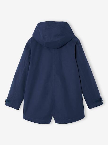 Parka 3 en 1 de entretiempo con chaleco acolchado extraíble para niño azul marino+verde sauce 