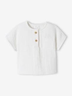 -Camiseta tunecina de gasa de algodón personalizable para recién nacido