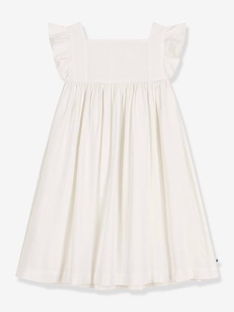 Vestido sin mangas PETIT BATEAU blanco 