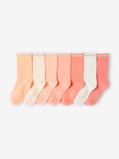 Preparar la llegada del bebé - Homewear Futura mamá-Niña-Ropa interior-Pack de 7 pares de calcetines medianos de lúrex, para niña