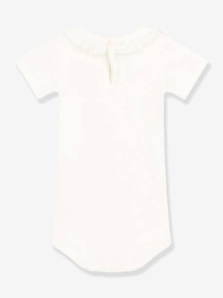 Body de manga corta con cuello PETIT BATEAU blanco 