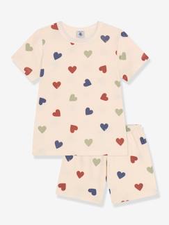 Niña-Pijamas-Pijama con short estampado corazón PETIT BATEAU