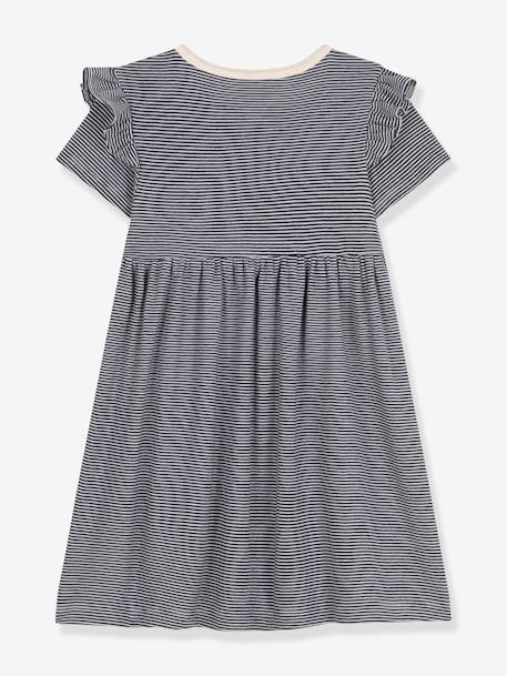 Vestido de manga corta PETIT BATEAU azul 