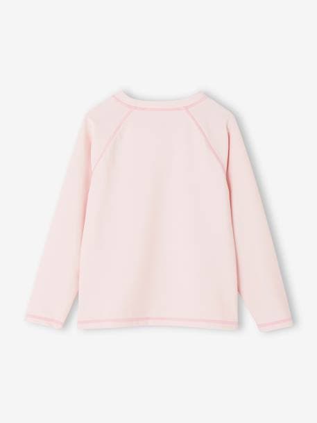 Camiseta de baño antirrayos UV para niña rosa estampado 