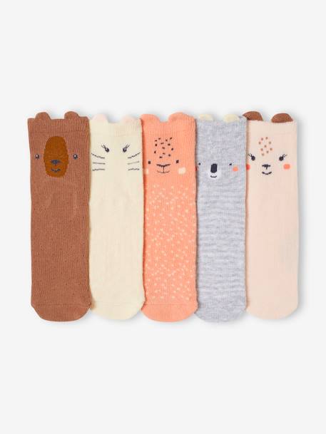 Bebé-Calcetines, leotardos-Pack de 5 pares de calcetines "animales" para bebé