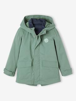 Niño-Abrigos y chaquetas-Abrigos y parkas-Parka 3 en 1 de entretiempo con chaleco acolchado extraíble para niño