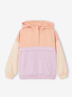 Niña-Ropa deportiva-Sudadera con capucha deportiva colorblock para niña