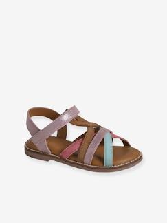 -Sandalias infantiles autoadherentes de piel