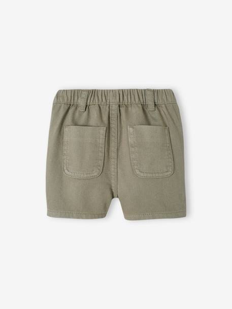 Bermudas con cintura elástica para bebé caqui 