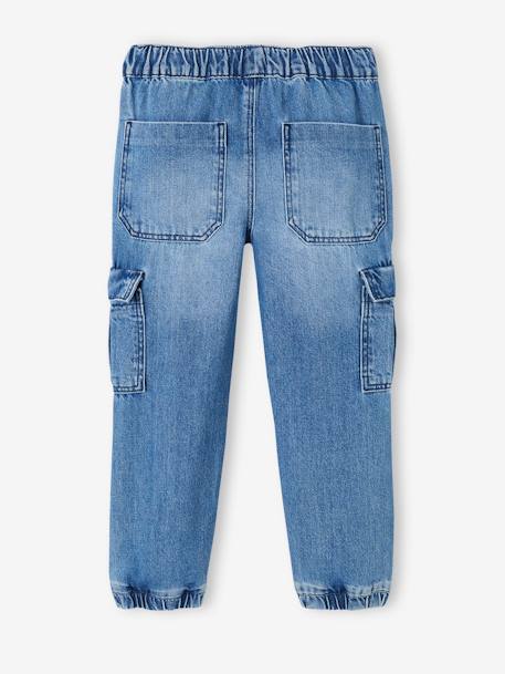 Pantalón cargo de denim fácil de vestir para niño doble stone+stone 