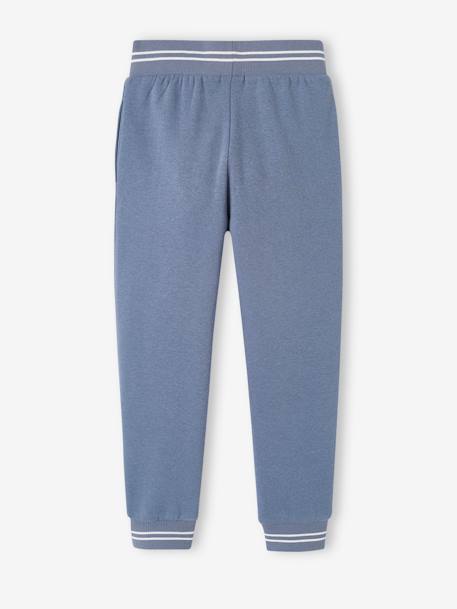 Pantalón jogging deportivo de felpa para niño azul grisáceo+azul marino+gris jaspeado+liquen 