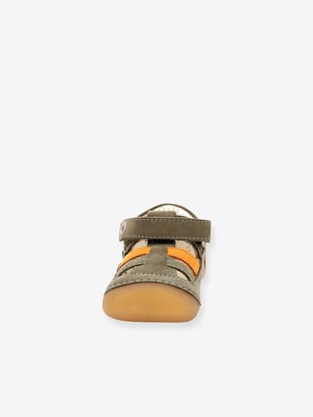 Sandalias de piel Sushy 927890-10-201 KICKERS® para bebé caqui 