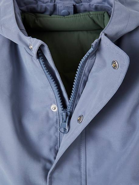 Parka 3 en 1 bebé con chaleco acolchado desmontable azul índigo 