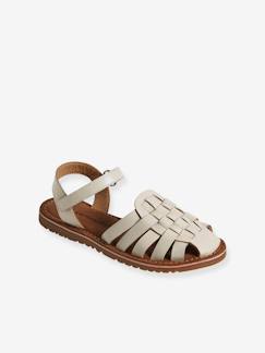 Calzado-Calzado niña (23-38)-Sandalias y Chanclas -Sandalias infantiles autoadherentes de piel