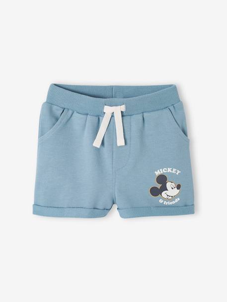 Short Disney® Mickey de felpa para bebé azul claro 