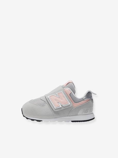 Zapatillas con cierre autoadherente NW574PK NEW BALANCE® para bebé gris ratón 