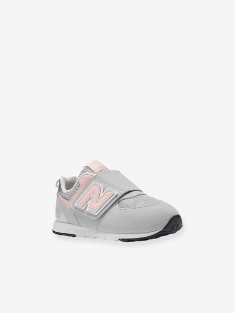 Zapatillas con cierre autoadherente NW574PK NEW BALANCE® para bebé gris ratón 