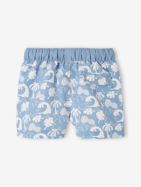 Bañador short estampado para bebé niño azul grisáceo 