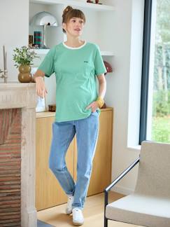 Camiseta a rayas para embarazo y lactancia, personalizable, de algodón