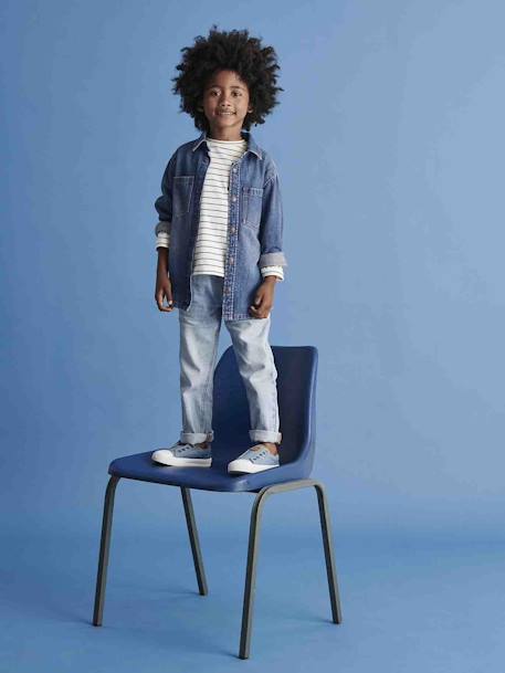 Camisa vaquera para niño denim black+denim bleached+stone 