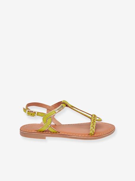 Sandalias de piel infantiles Bappy LES TROPEZIENNES® PAR M. BELARBI amarillo+azul turquesa+beige+coral 