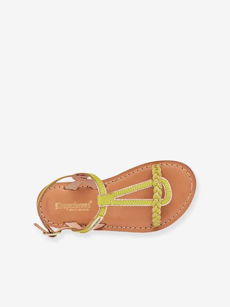 Sandalias de piel infantiles Bappy LES TROPEZIENNES® PAR M. BELARBI amarillo+azul turquesa+beige+coral 