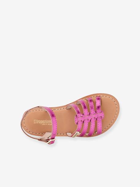 Sandalias Berlioz LES TROPEZIENNES® beige dorado+fucsia 