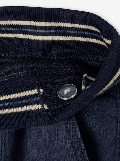 Pantalón estilo cargo fácil de vestir, niño azul oscuro 