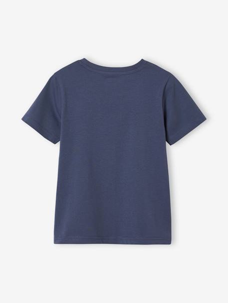 Camiseta motivos animales niño azul pizarra+gris jaspeado 