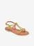 Sandalias de piel infantiles Bappy LES TROPEZIENNES® PAR M. BELARBI amarillo+azul turquesa+beige+coral 