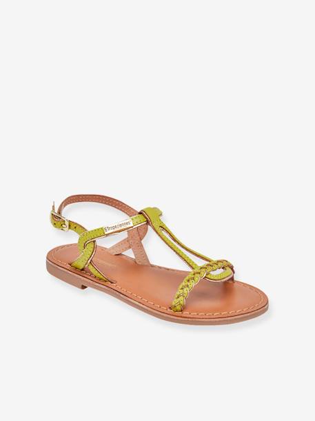 Sandalias de piel infantiles Bappy LES TROPEZIENNES® PAR M. BELARBI amarillo+azul turquesa+beige+coral 