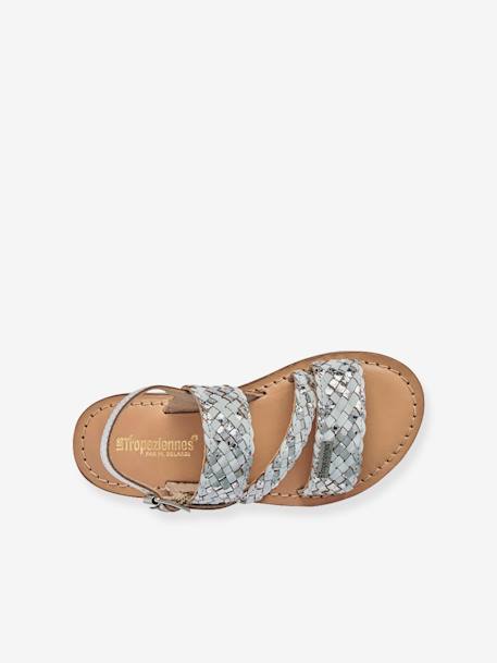 Sandalias de piel infantiles Bamako LES TROPEZIENNES® PAR M. BELARBI multicolor+plata 