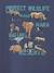 Camiseta motivos animales niño azul pizarra+gris jaspeado 