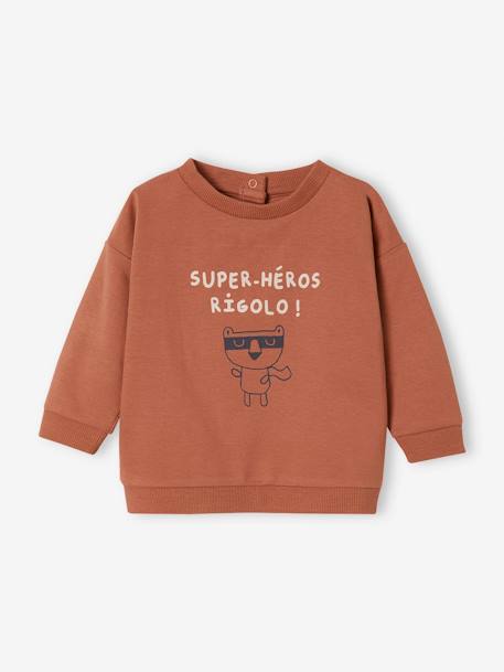 Bebé-Sudaderas, jerséis y chaquetas de punto-Sudadera con cuello redondo personalizable para bebé