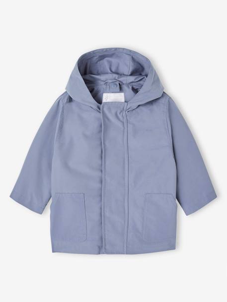 Parka 3 en 1 bebé con chaleco acolchado desmontable azul índigo 