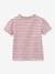 Camiseta marinera niña de tejido Liberty - algodón orgánico CYRILLUS rosa frambuesa 