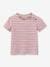 Camiseta marinera niña de tejido Liberty - algodón orgánico CYRILLUS rosa frambuesa 