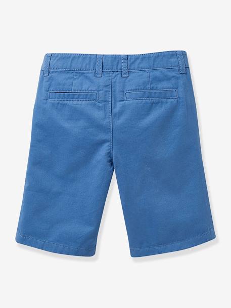 Bermudas chino para niño CYRILLUS azul azur+rosa 