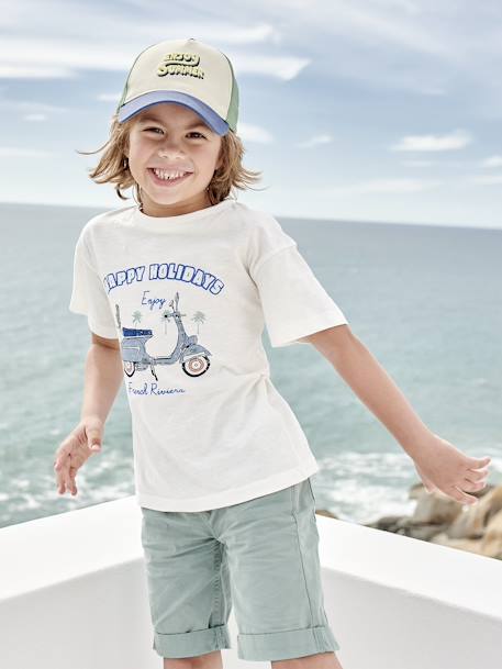 Camiseta con motivo scooter para niño. blanco 