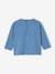 Camiseta personalizable para bebé de algodón orgánico azul+crudo 