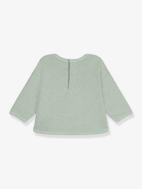 Sudadera corazón PETIT BATEAU verde almendra 