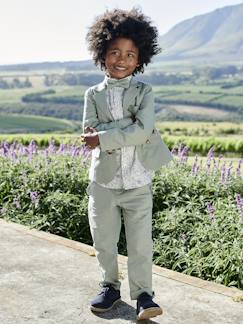 Niño-Chaqueta de ceremonia de algodón y lino para niño