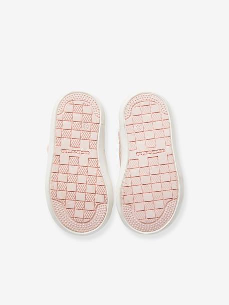 Zapatillas deportivas de lona con tiras autoadherentes bebé niña BLANCO CLARO LISO CON MOTIVOS+rosa estampado+violeta estampado 