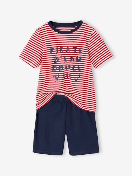 Pack de 2 pijamas con short con piratas para niño azul marino 