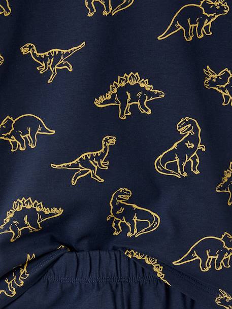 Pack de 2 pijamas con short dinosaurio para niño azul marino 