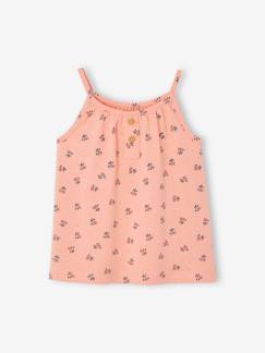 Algodón orgánico-Camiseta sin mangas de rayas finas con tirantes, para bebé